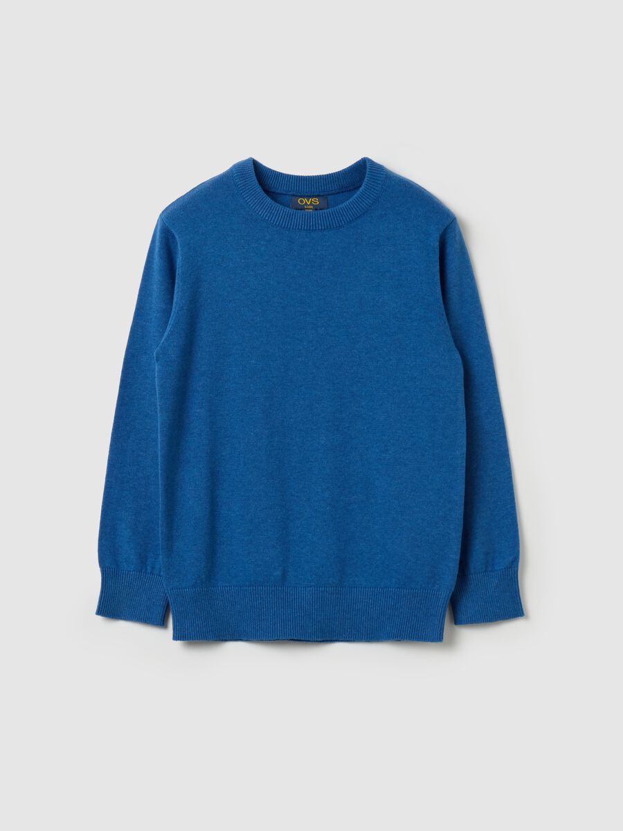 Cotton pullover with round neck_3