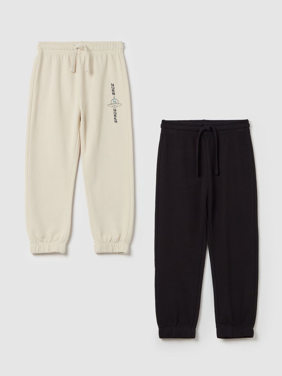 Two-pack "Space Race" joggers with drawstring_0