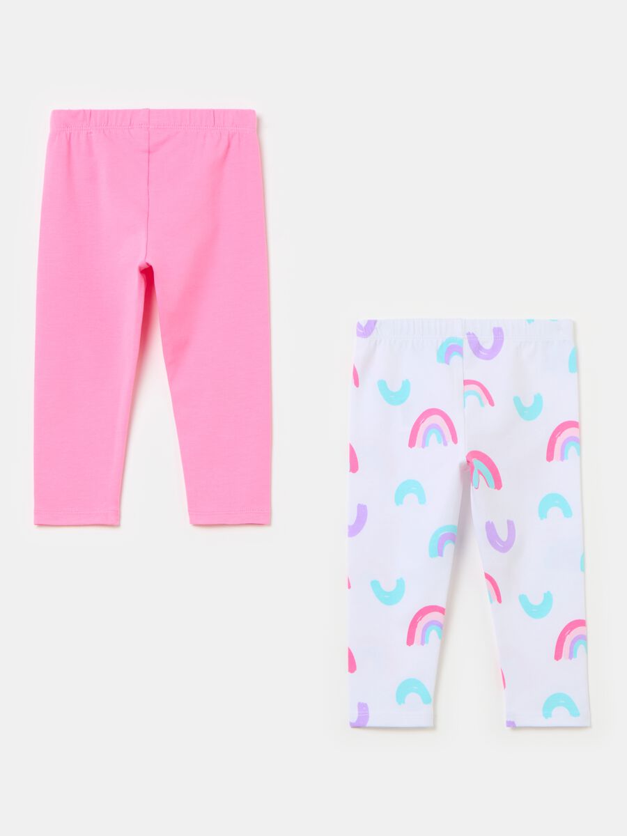 3-pack Jersey Leggings - Light pink/unicorns - Kids