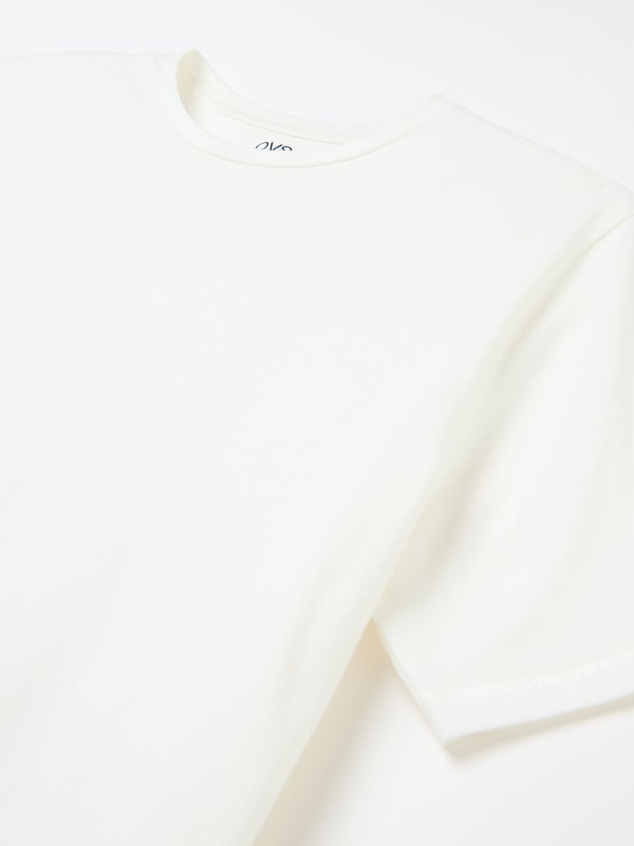 Stretch cotton T-shirt with crew-neck_5