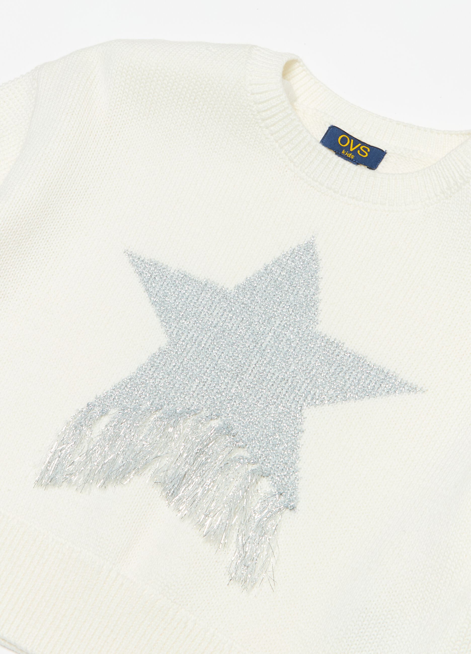 Cotton pullover with star design