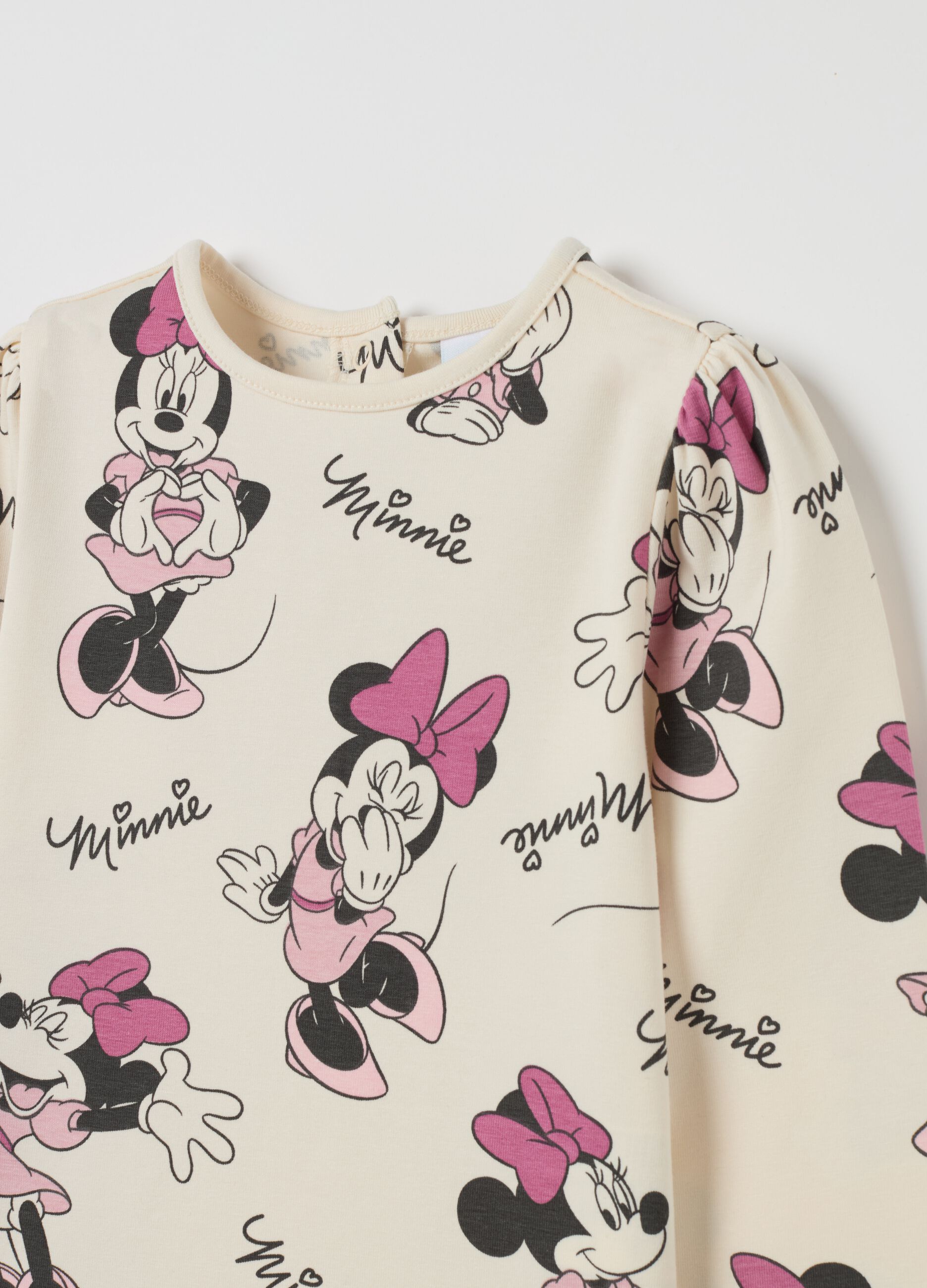 T-shirt in cotone bio con stampa Minnie