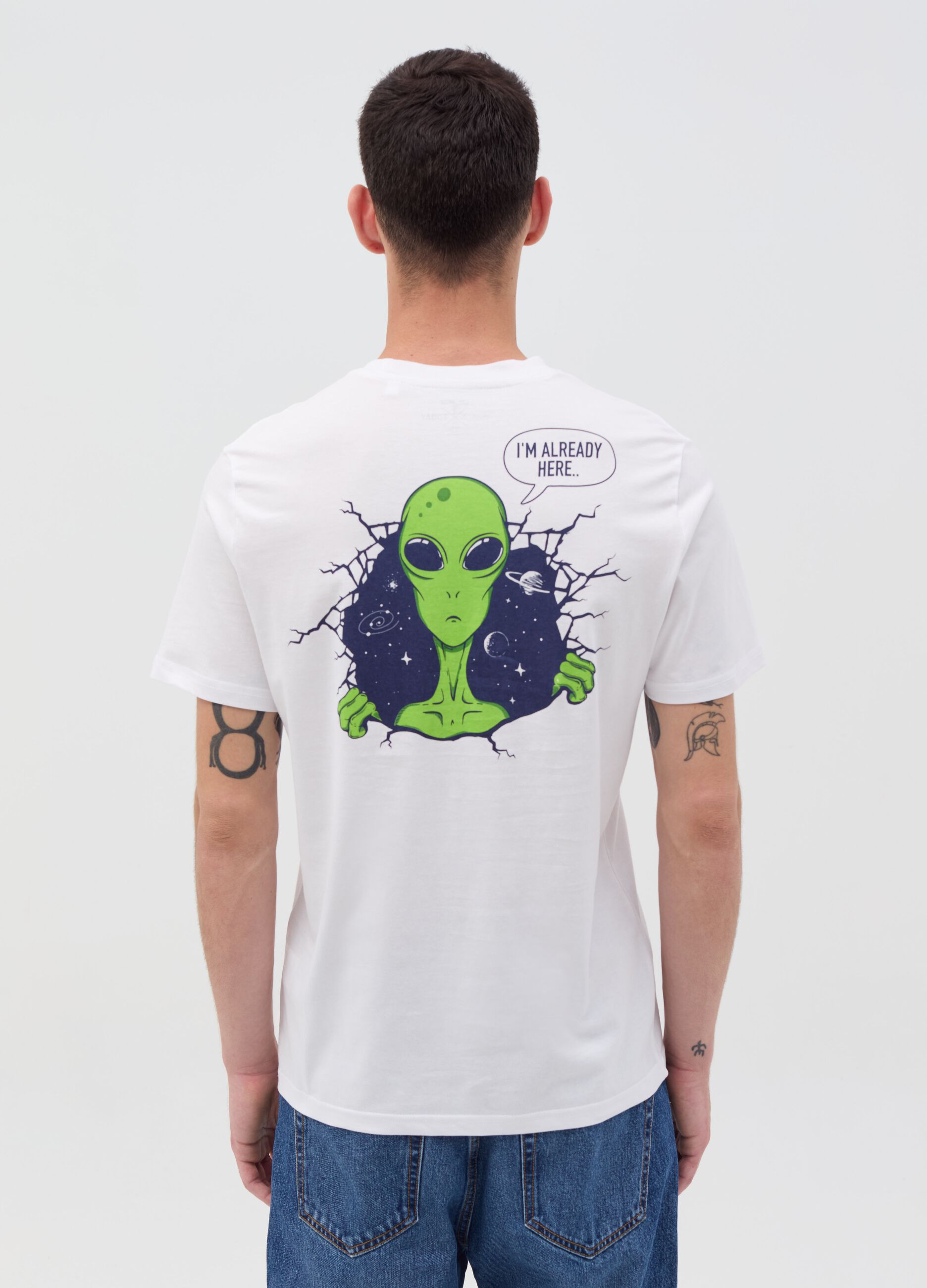 T-shirt with alien print