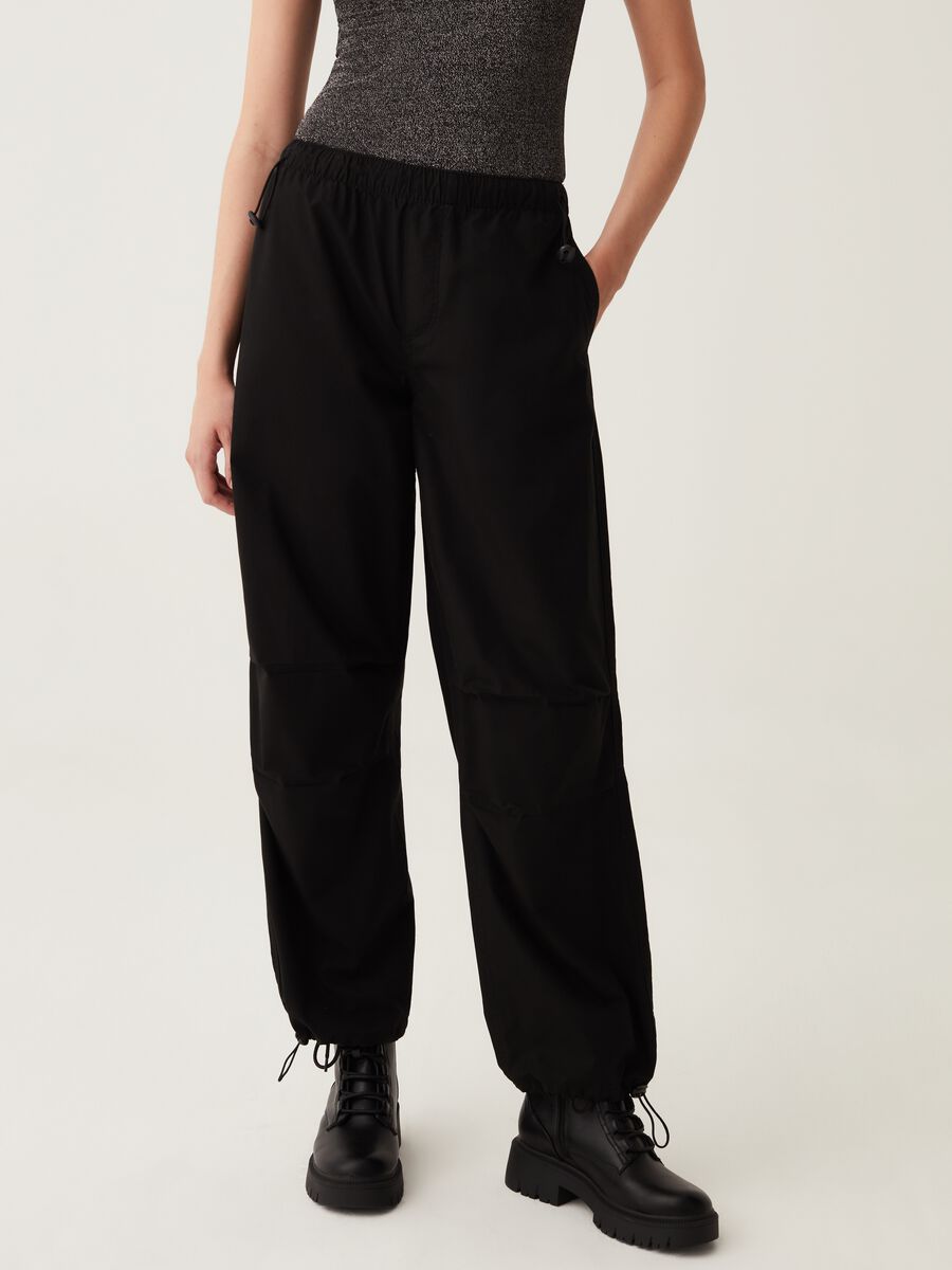 Cotton parachute trousers_1