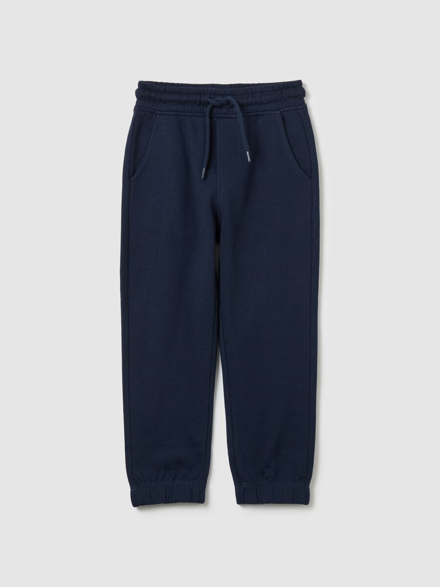 Fleece joggers with drawstring_0