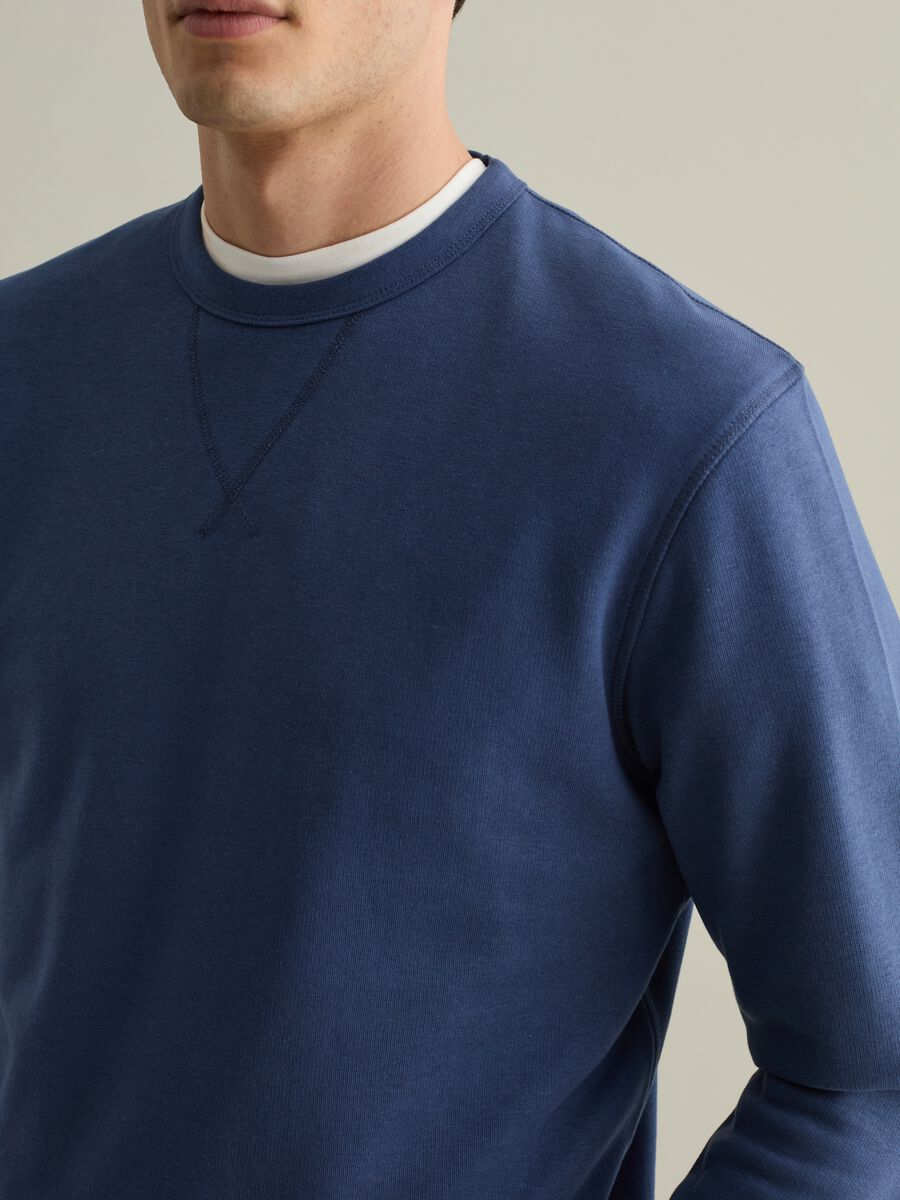 Sweatshirt with round neck and V detail_3