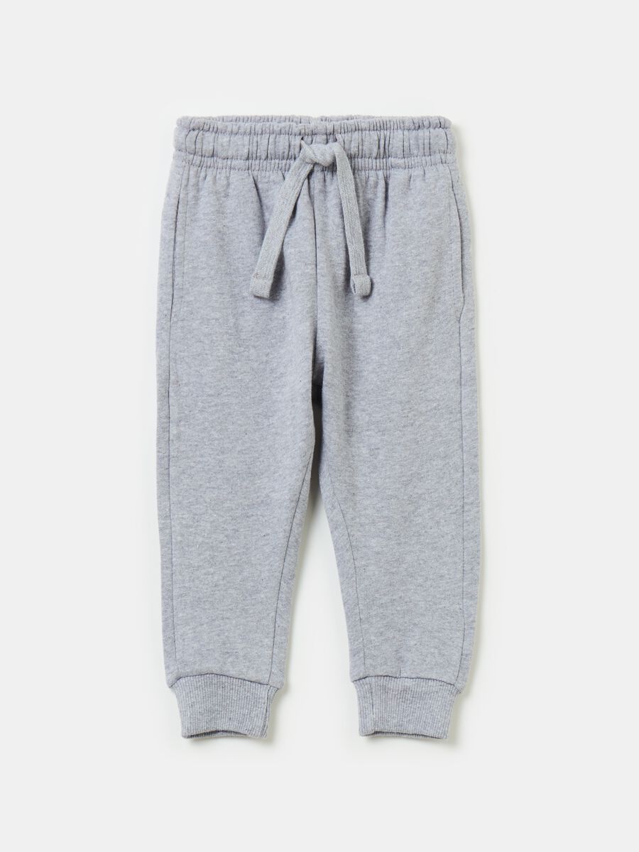 Fleece joggers with drawstring_0