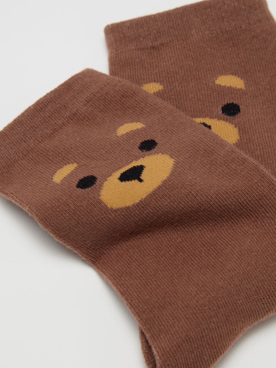 Short socks with teddy bear design_2