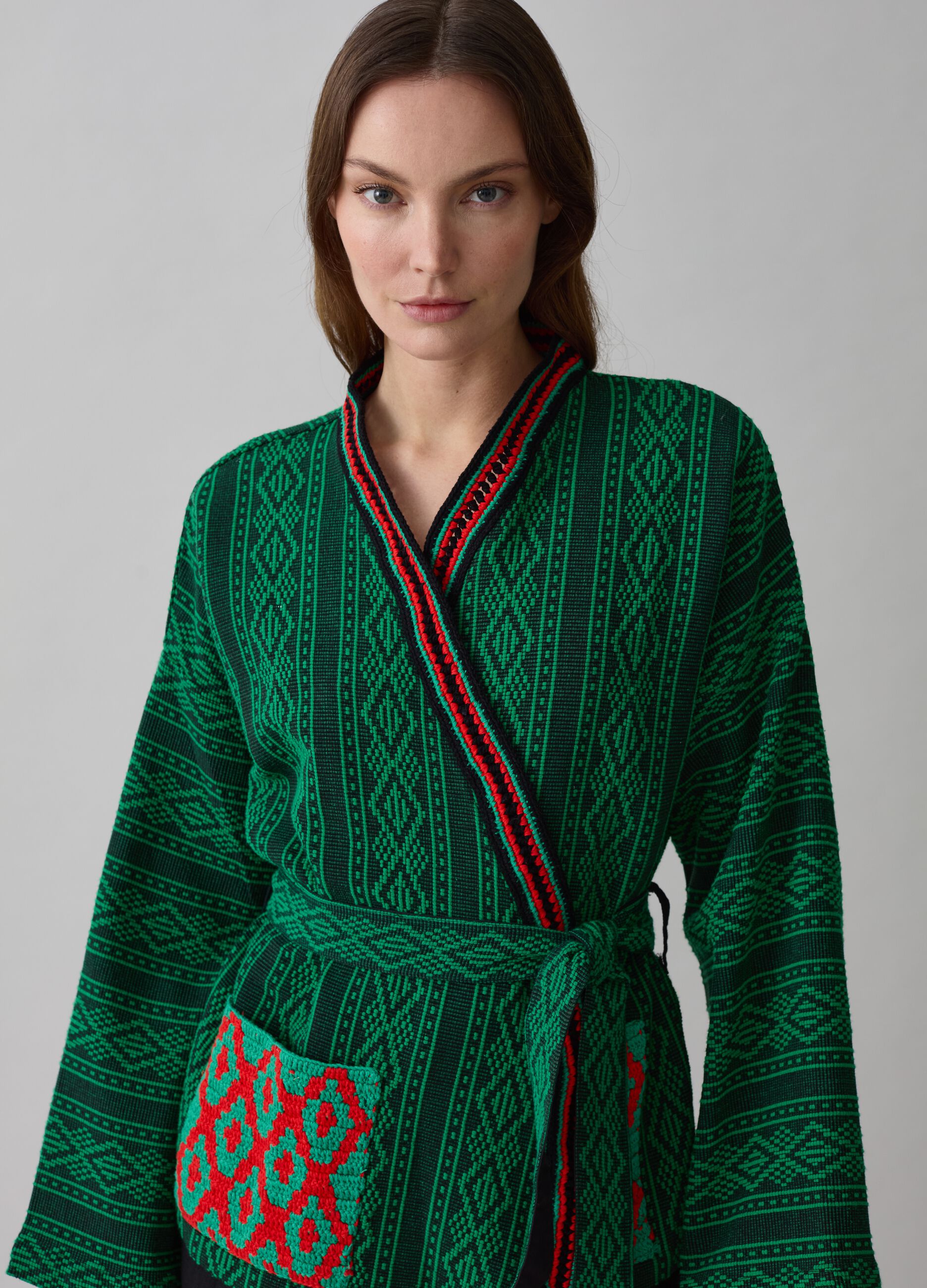 Kimono with ethnic designs