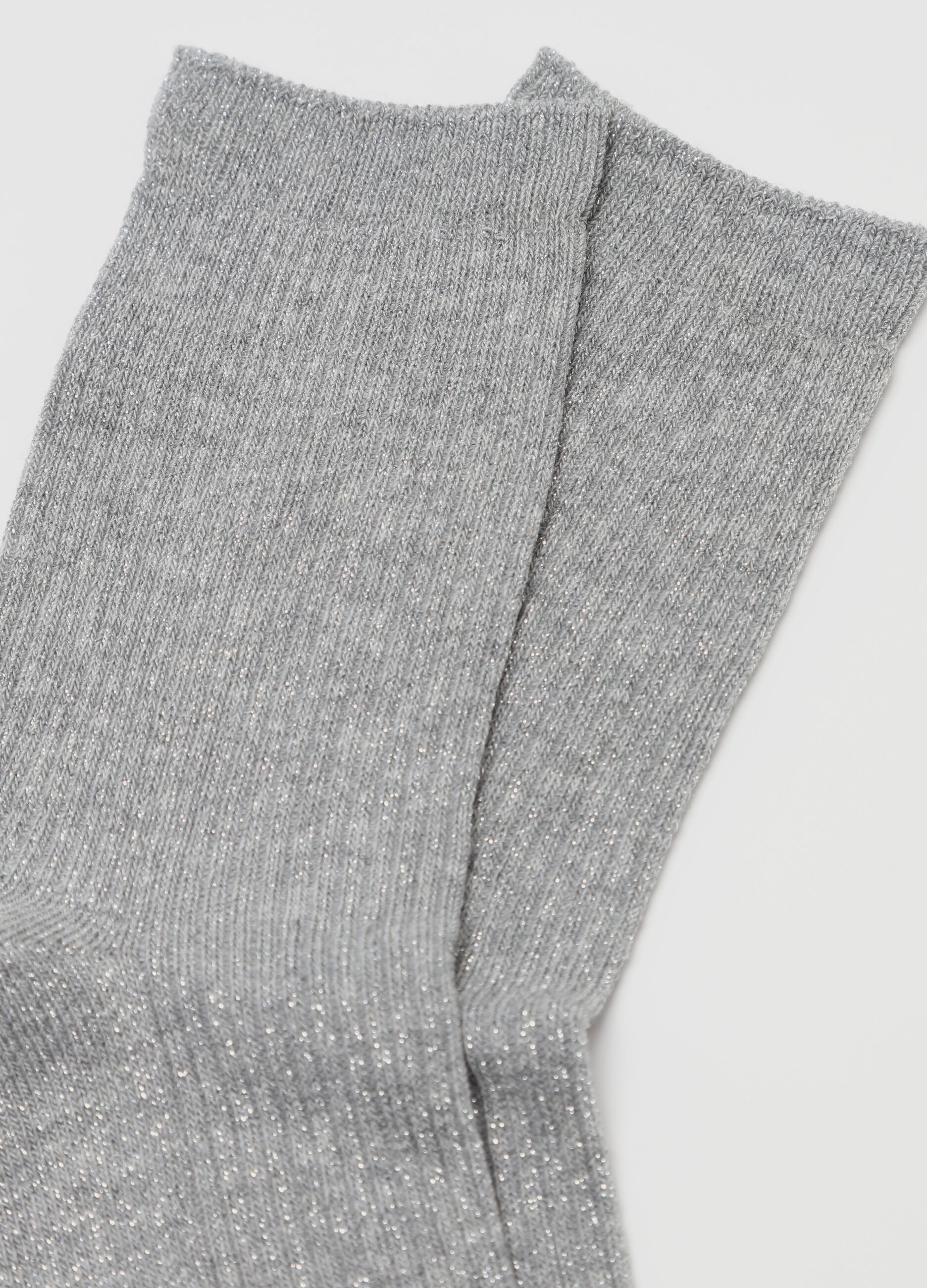 Two-pair pack short socks in stretch organic cotton