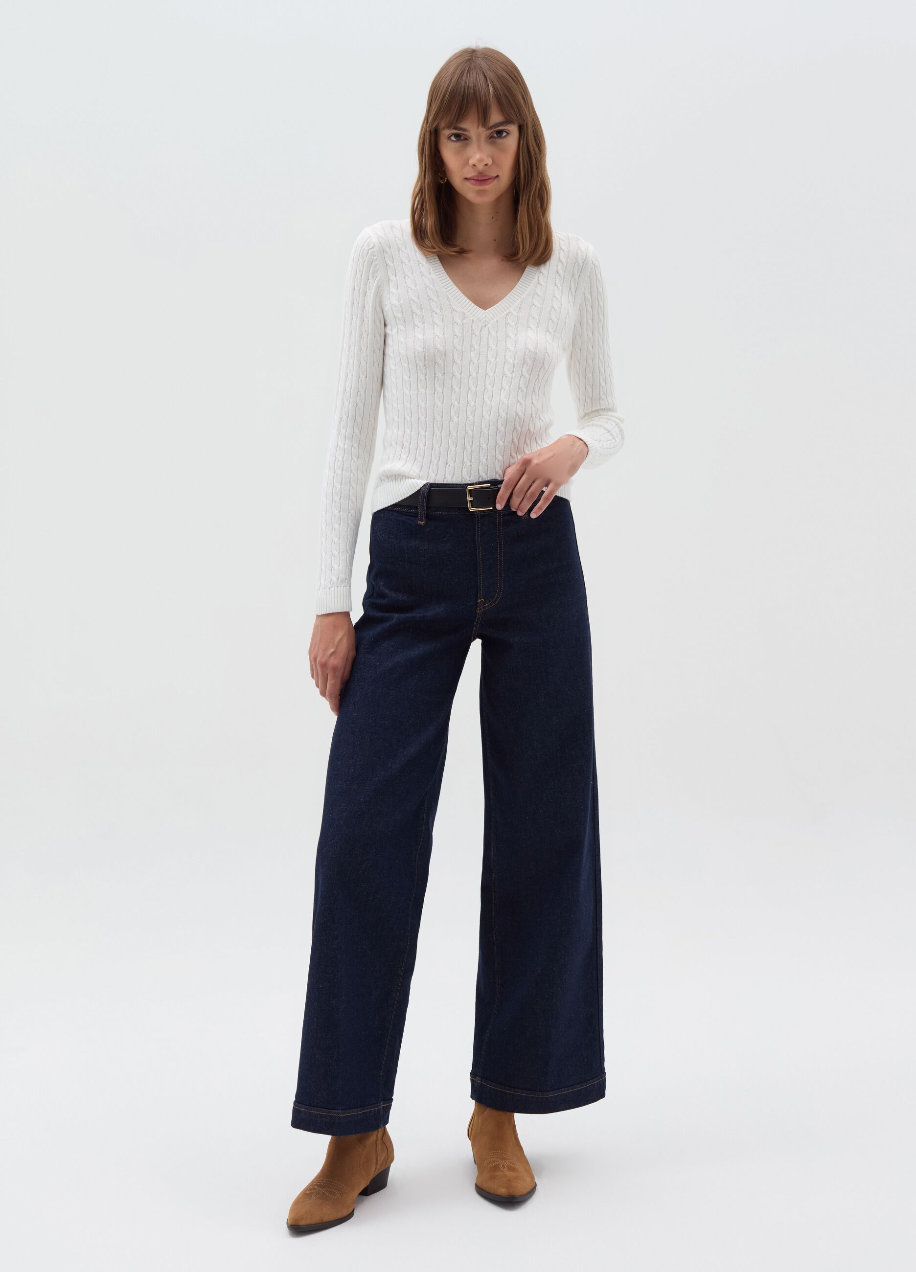 Relaxed-fit stretch jeans