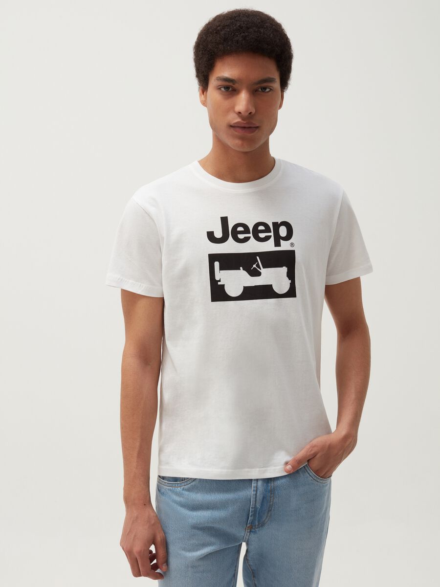 Cotton T-shirt with Jeep print_0