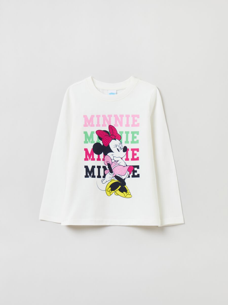 Long-sleeved T-shirt with Minnie Mouse print_0