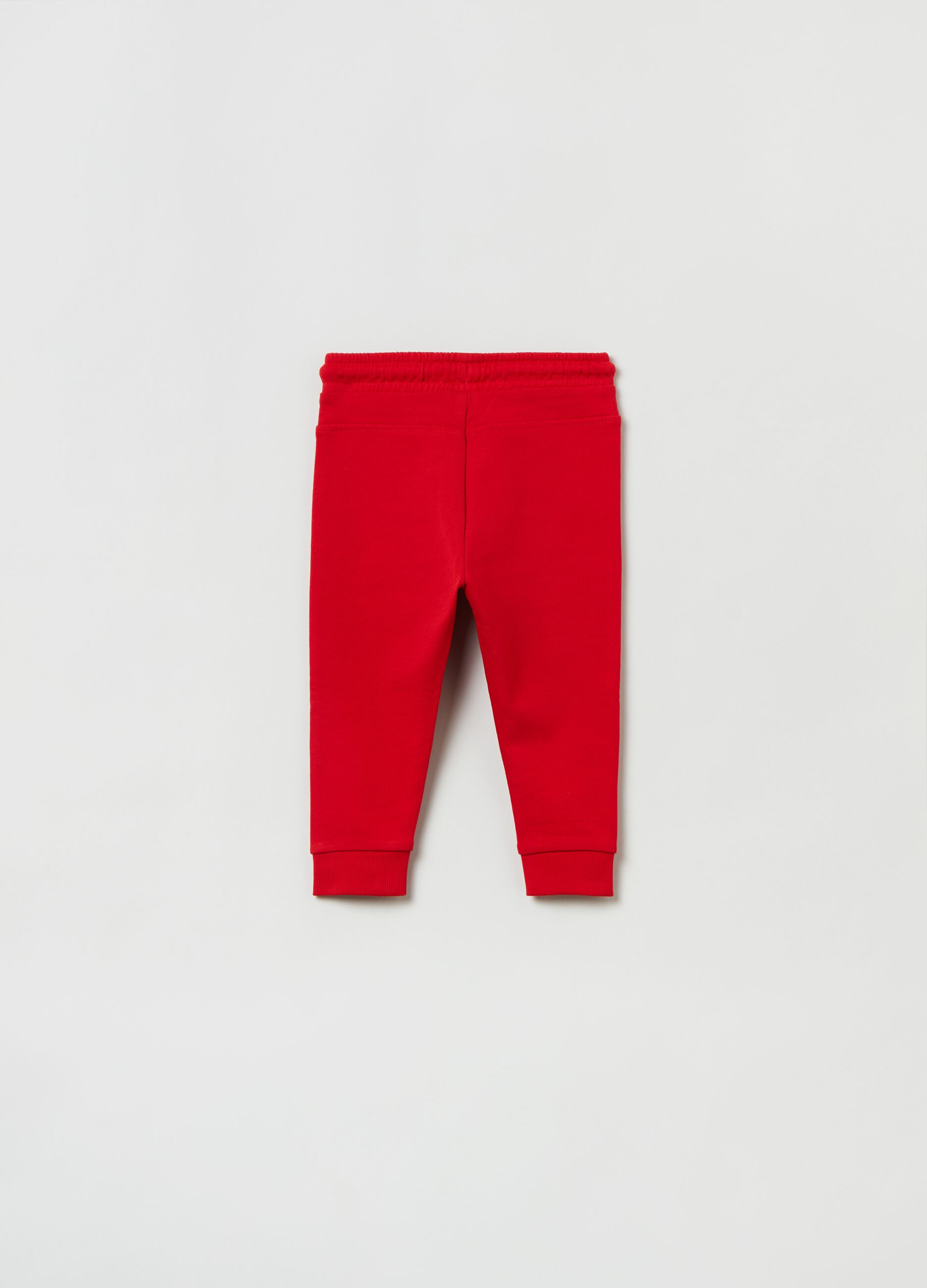 Boys Red Drawstring Jogger Bottoms