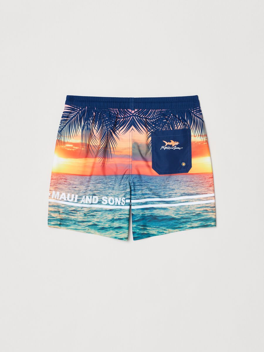 Swimming trunks with Maui and Sons print_1