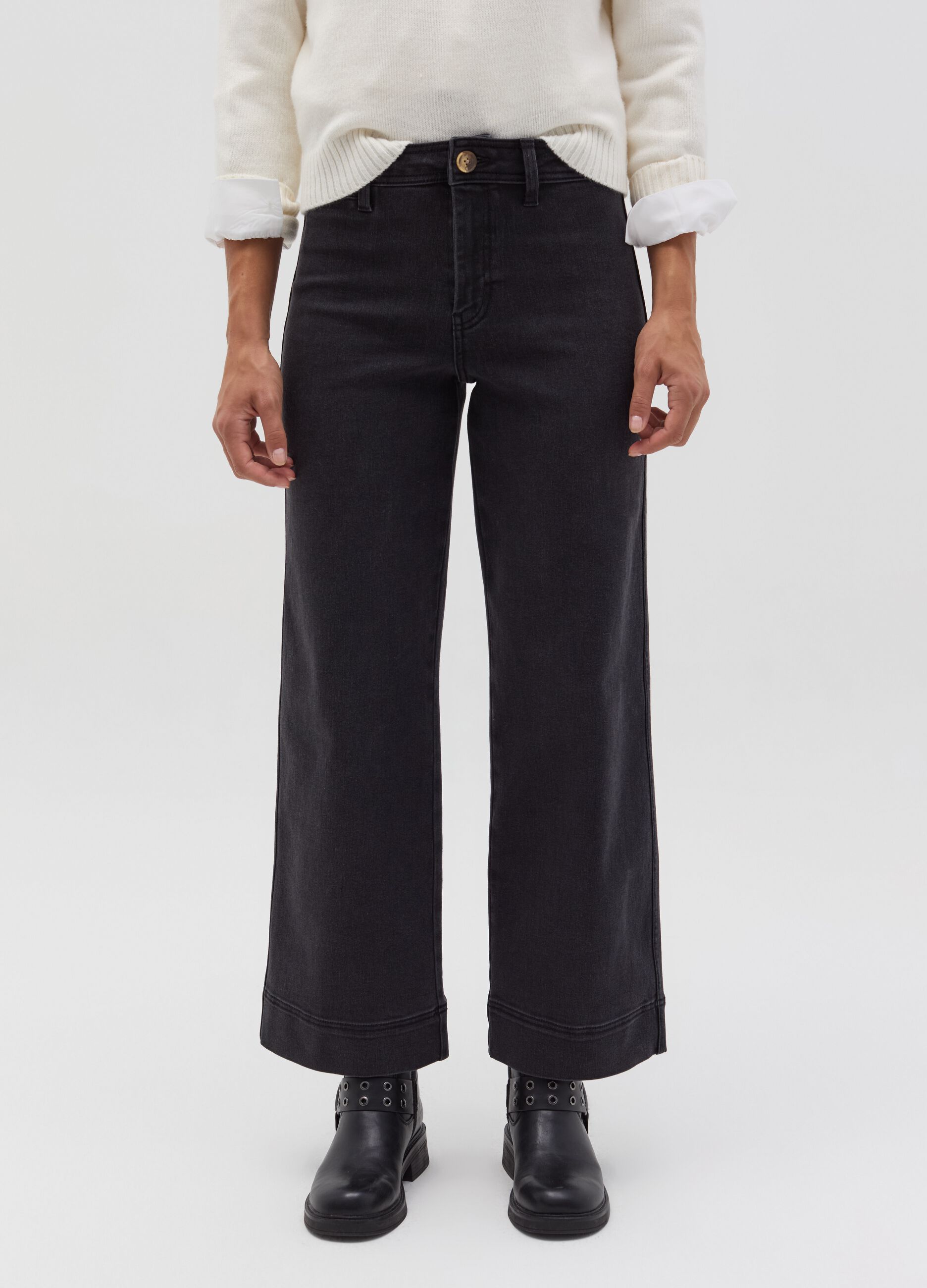 Jeans culotte stretch