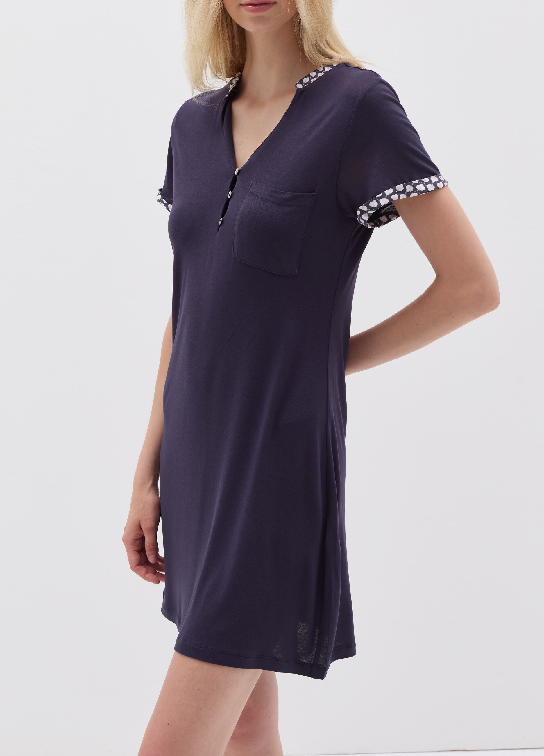 Nightdress with printed details