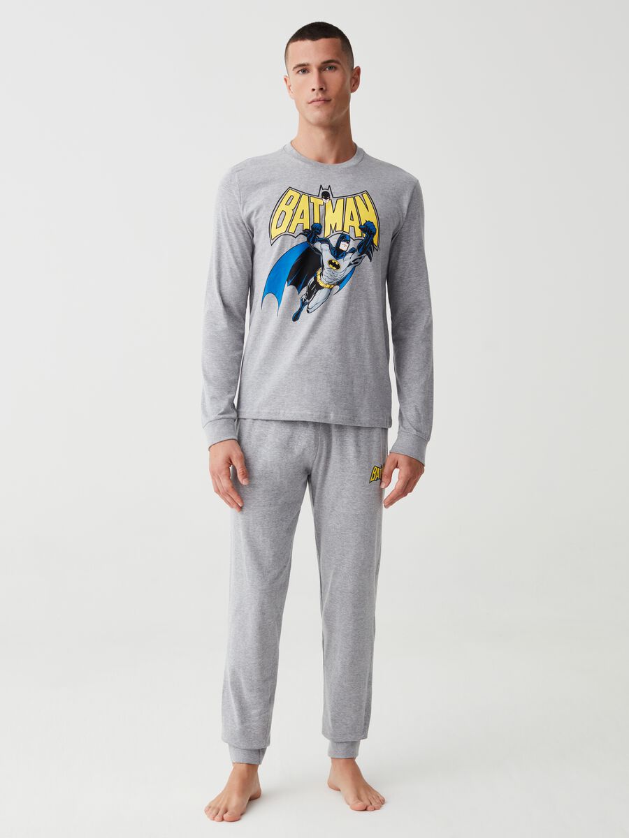 Long pyjamas in cotton with Batman print_0