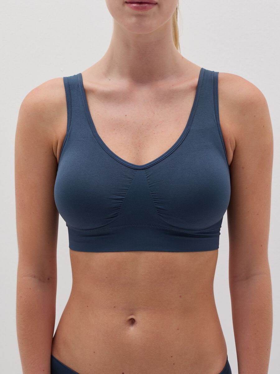 The One seamless bralette with wide shoulder straps_1