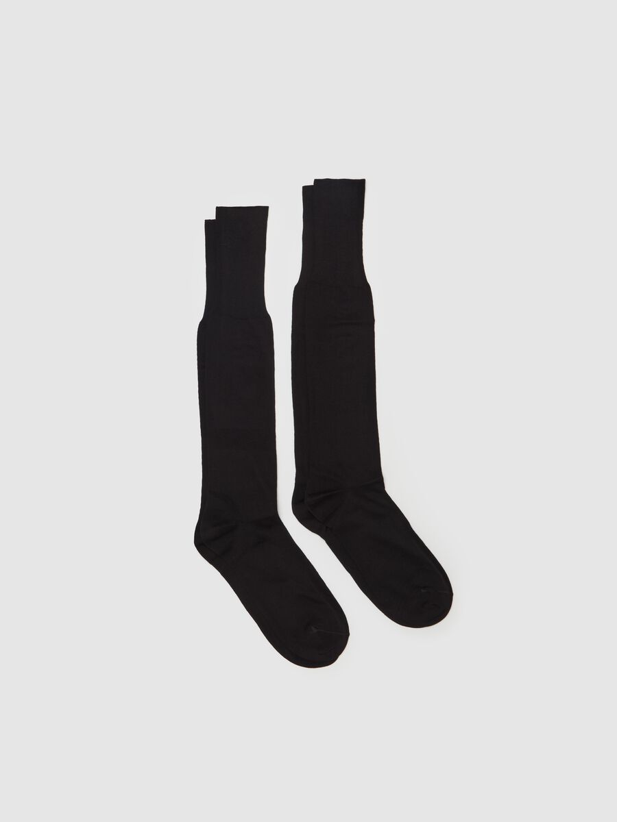 Two-pair pack long organic cotton socks_0