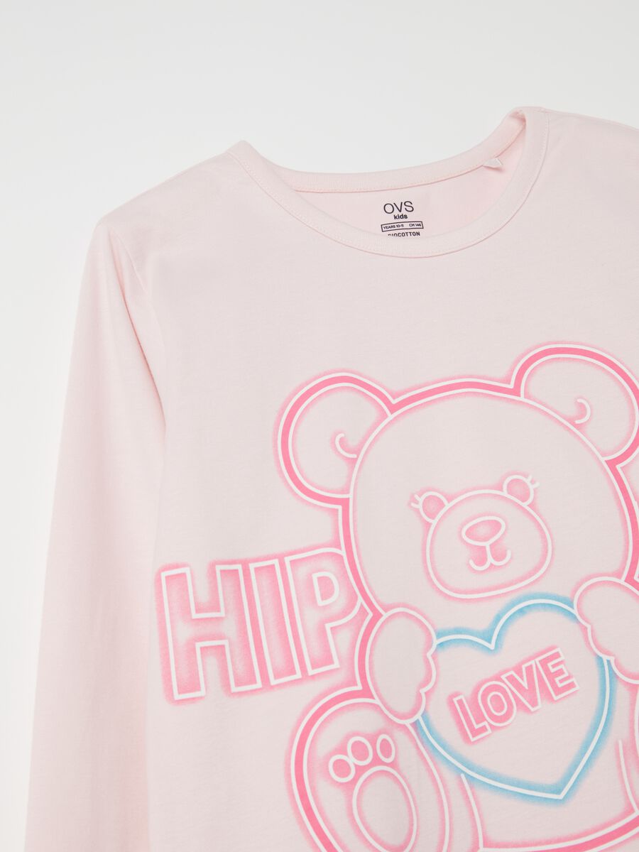 "HIP HOP LOVE” teddy bear pyjamas in organic cotton_2