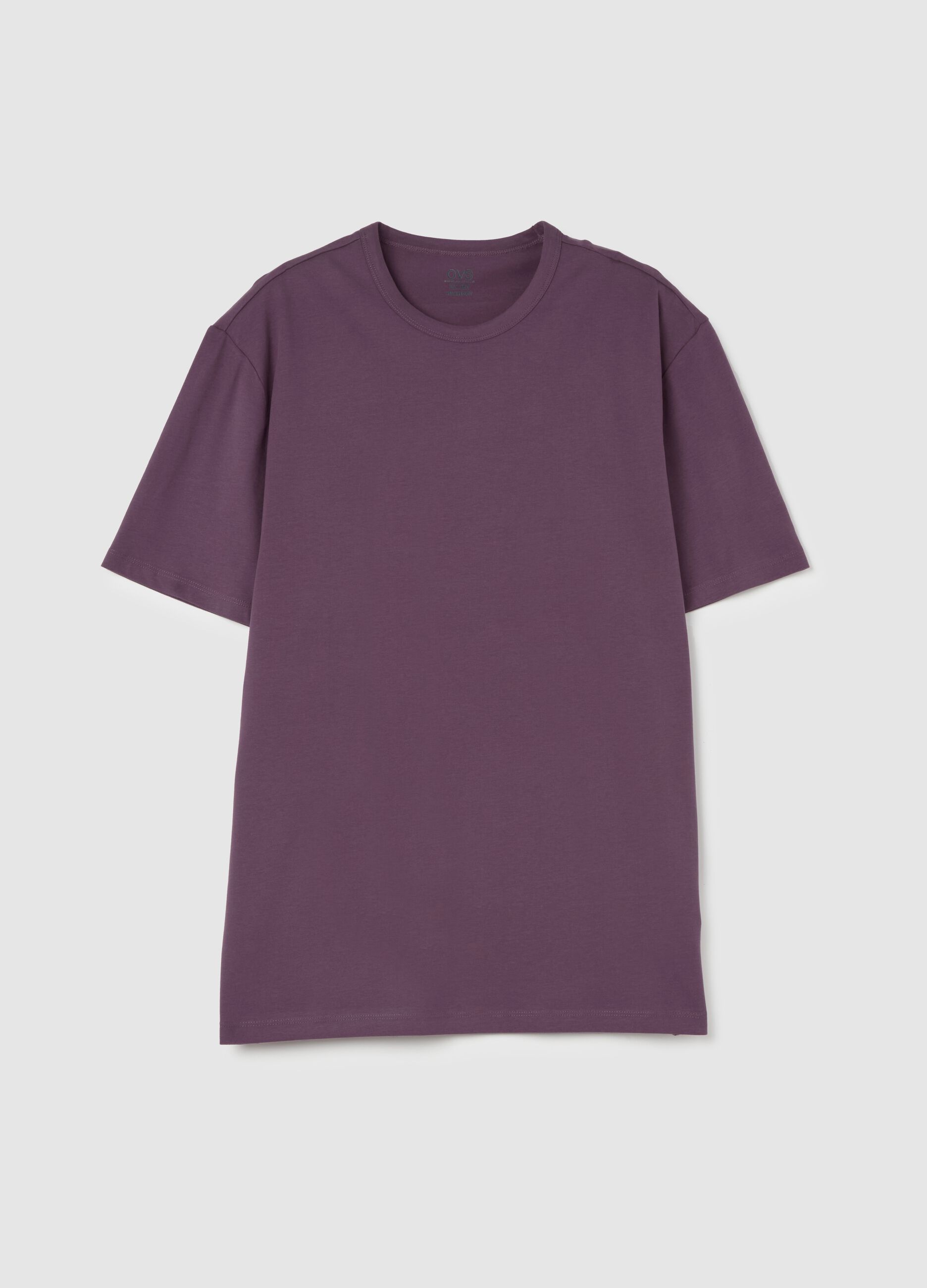 Cotton T-shirt with round neck