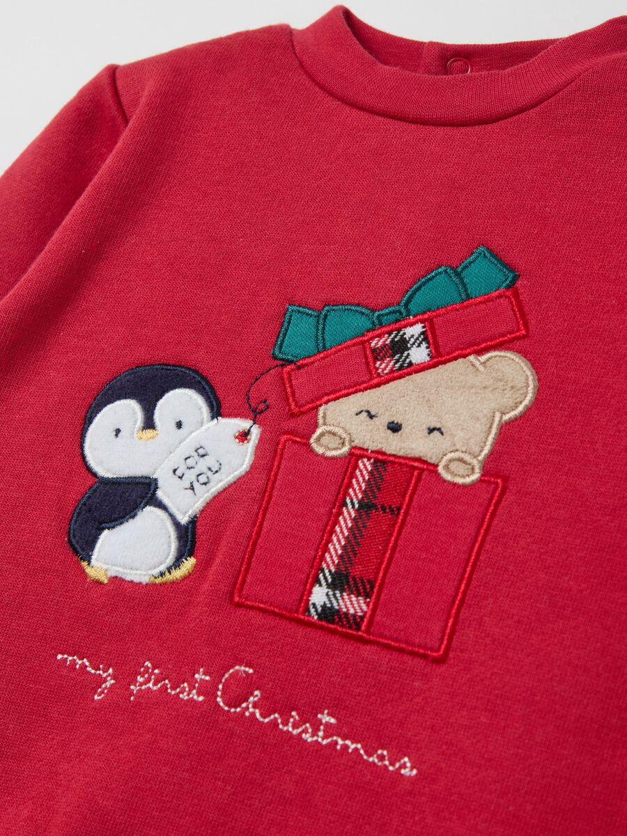 "My first Christmas" sweatshirt in organic cotton_2