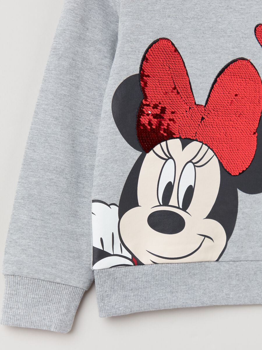 Sweatshirt with hood and Minnie Mouse print with sequins_2