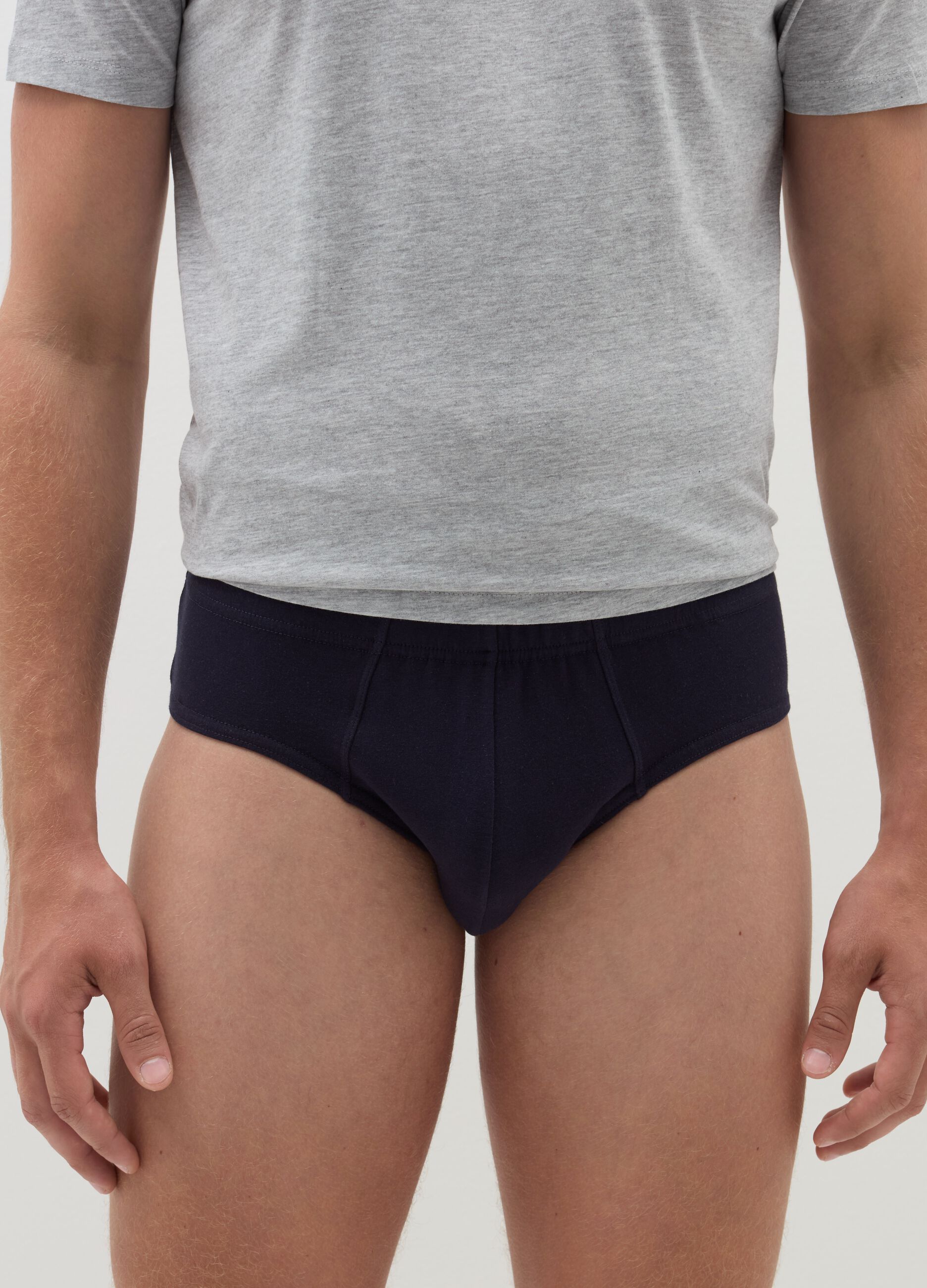 Three-pack briefs in stretch organic cotton