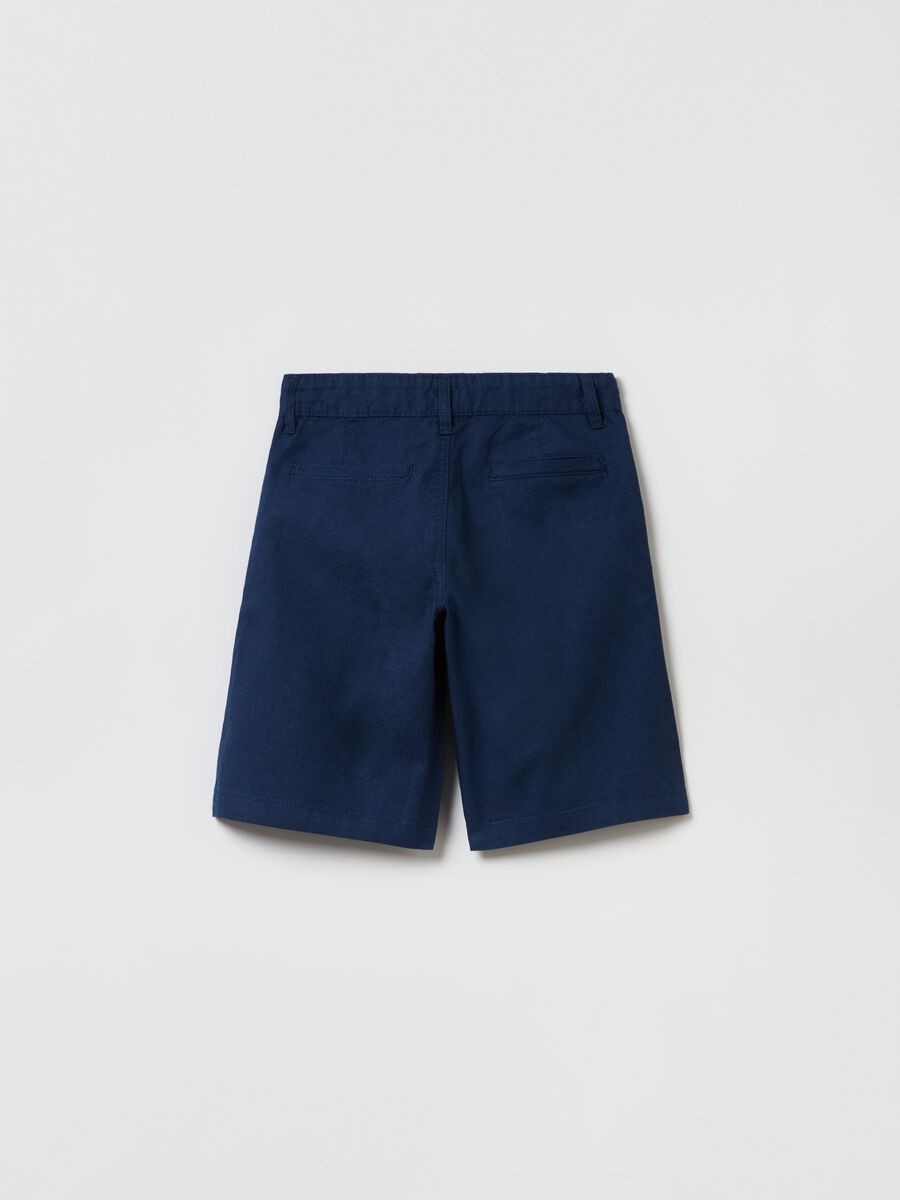 Bermuda shorts in linen and cotton_1