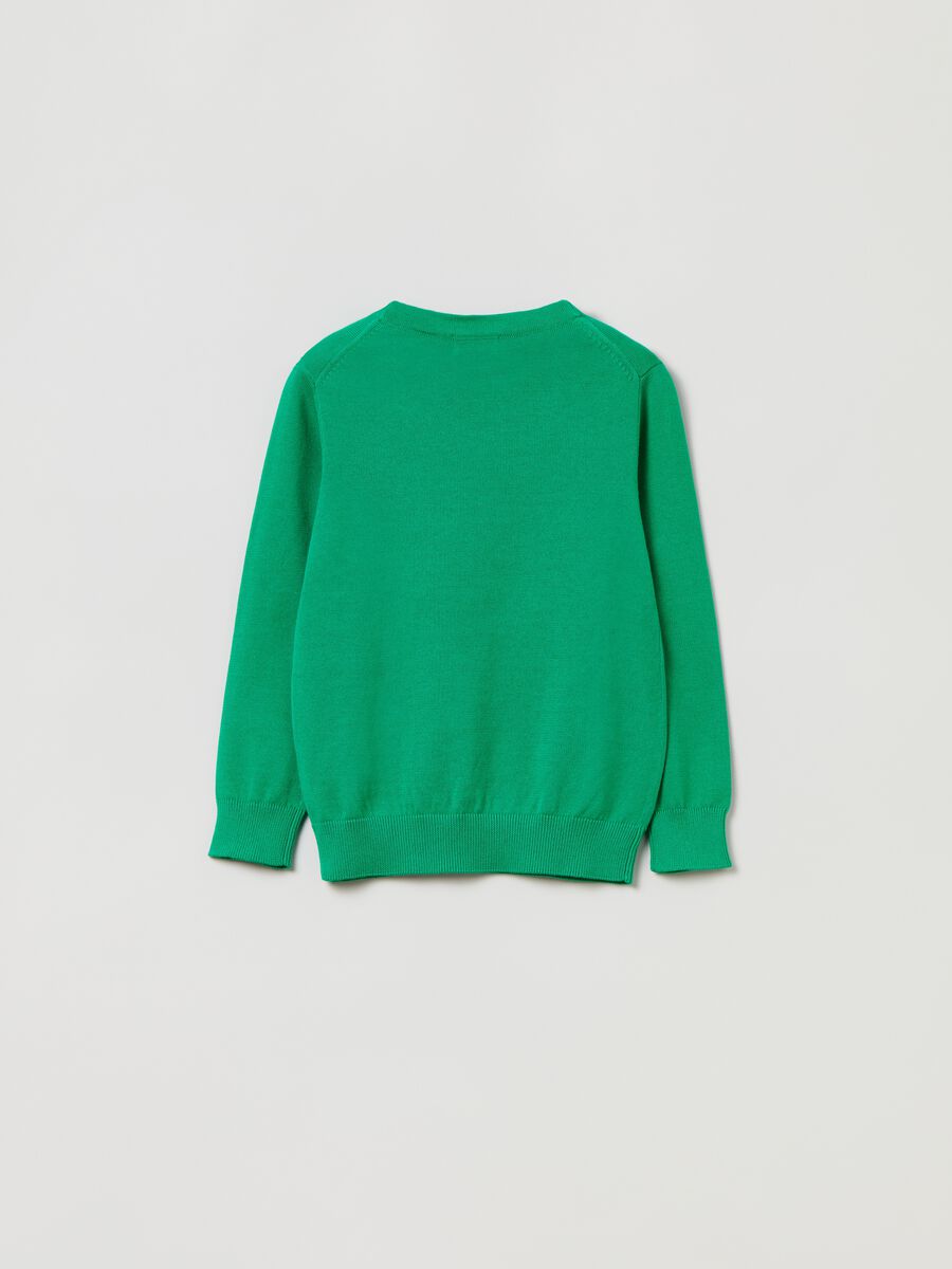 Solid colour cotton pullover_2