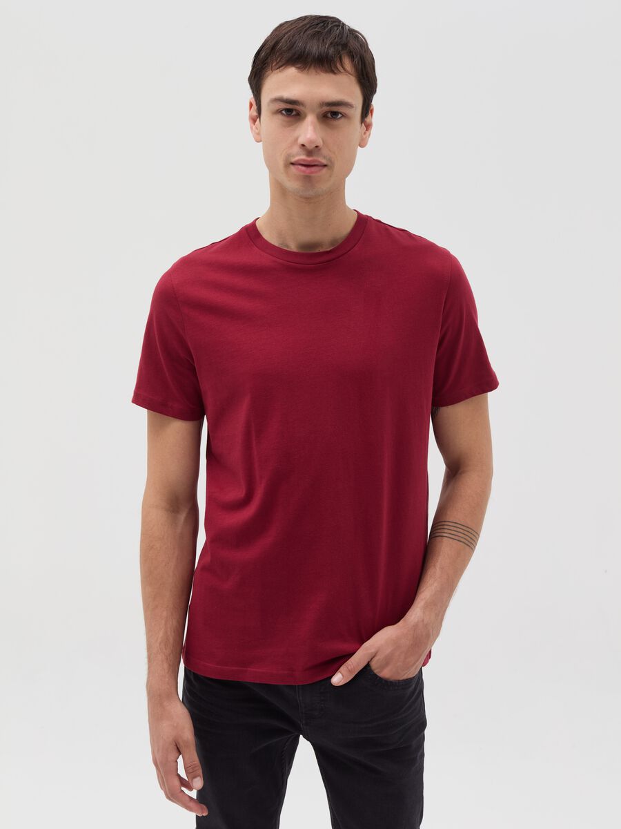 Cotton T-shirt with round neck_1