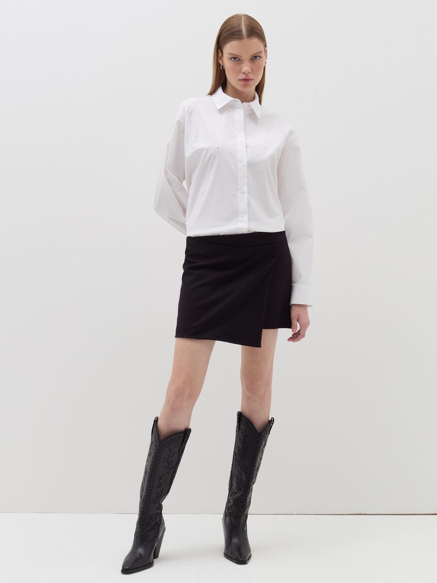 Oversized stretch cotton shirt_1