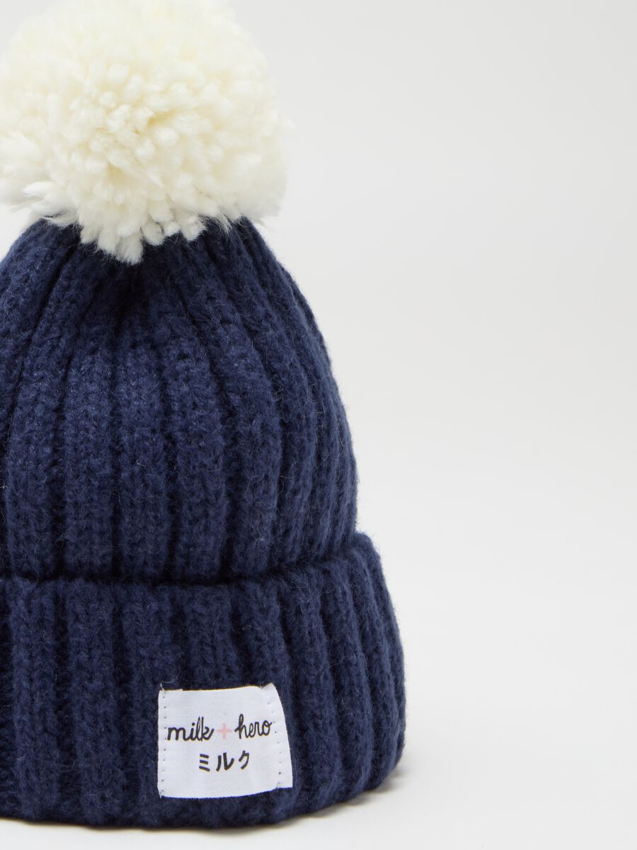 Ribbed hat with pompom_2