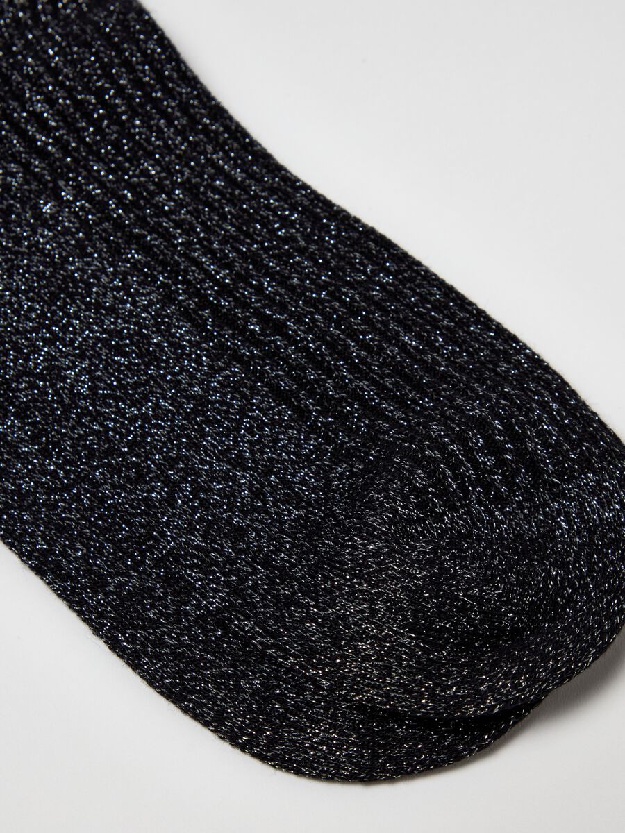 Stretch midi socks with lurex_1