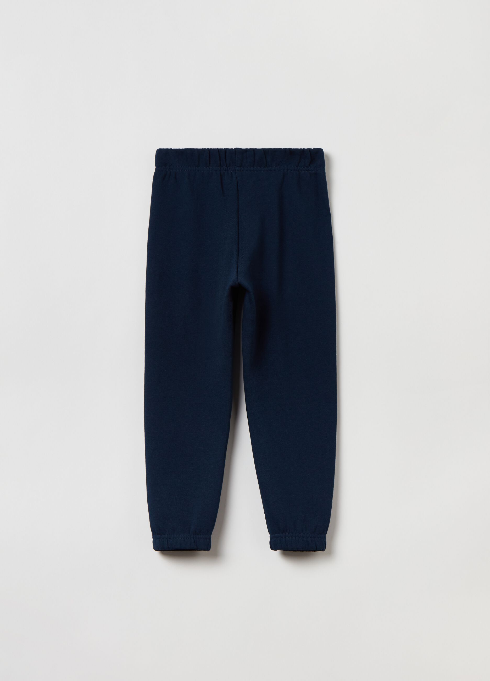 Fleece joggers with elasticated edging