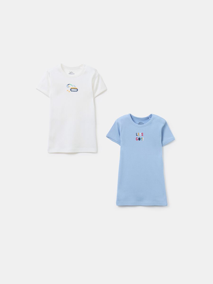 Two-pack organic cotton T-shirts with print_0