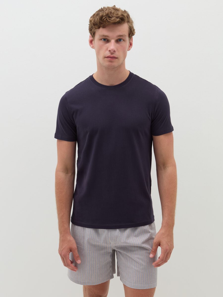 Organic cotton undershirt with round neck_0