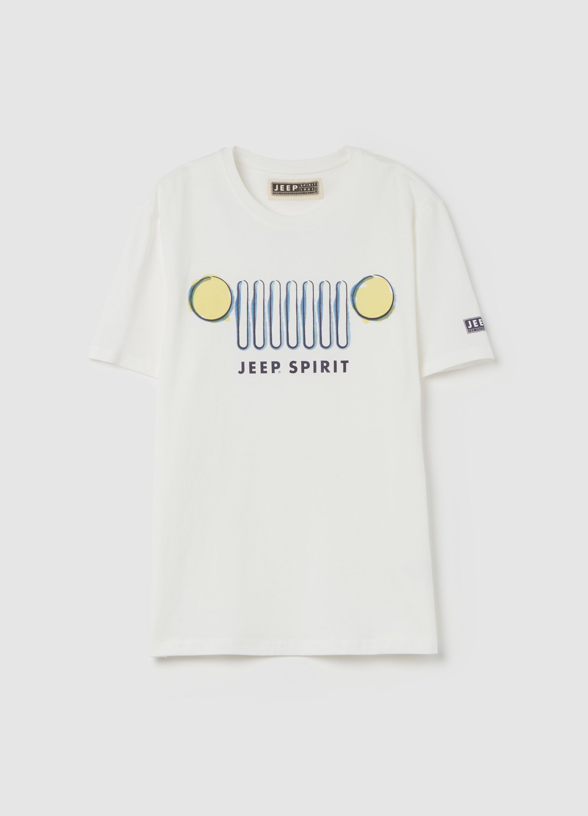 Cotton T-shirt with Jeep Spirit print