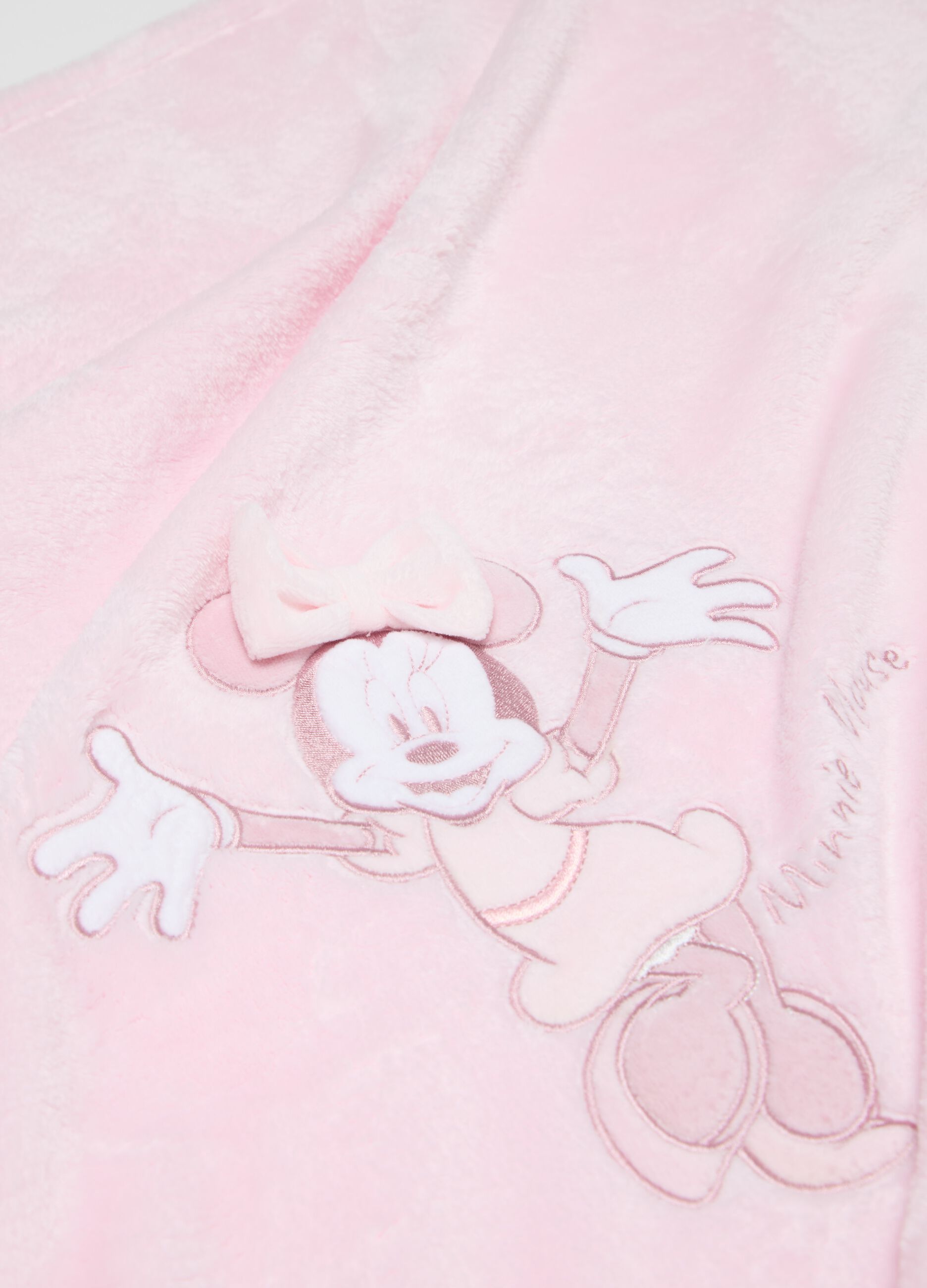 Coperta con stampa e ricamo Minnie