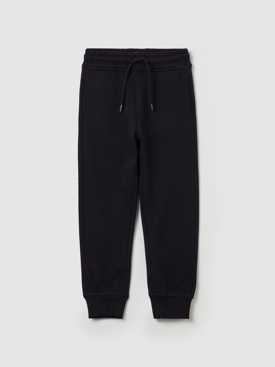 Joggers in organic cotton with drawstring_0