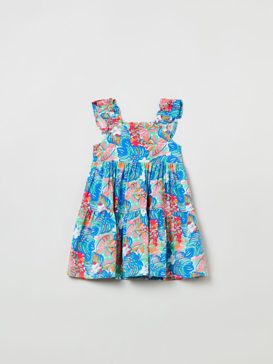 Tiered dress with floral print_0