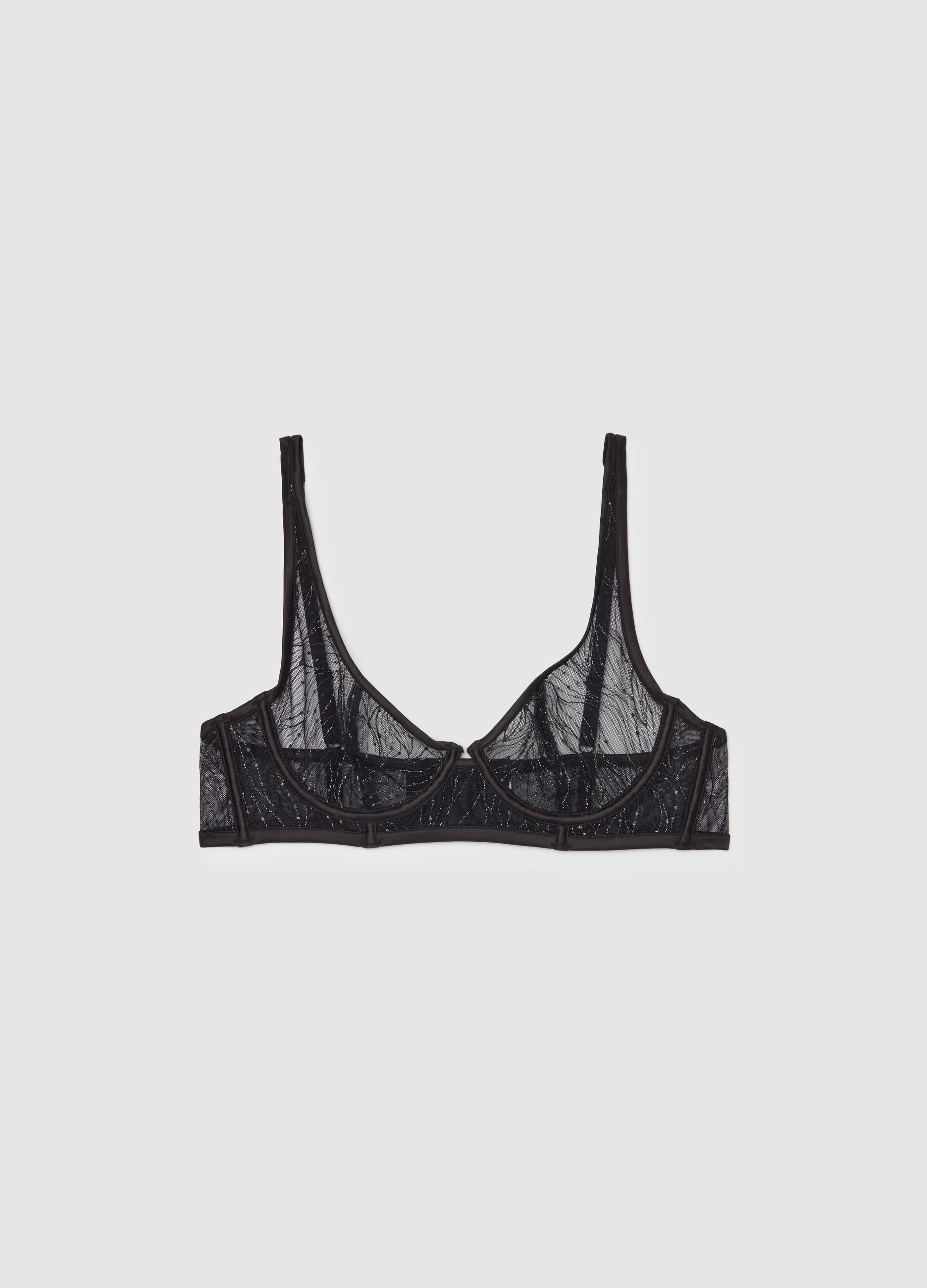 Audrey balconette bra with lurex