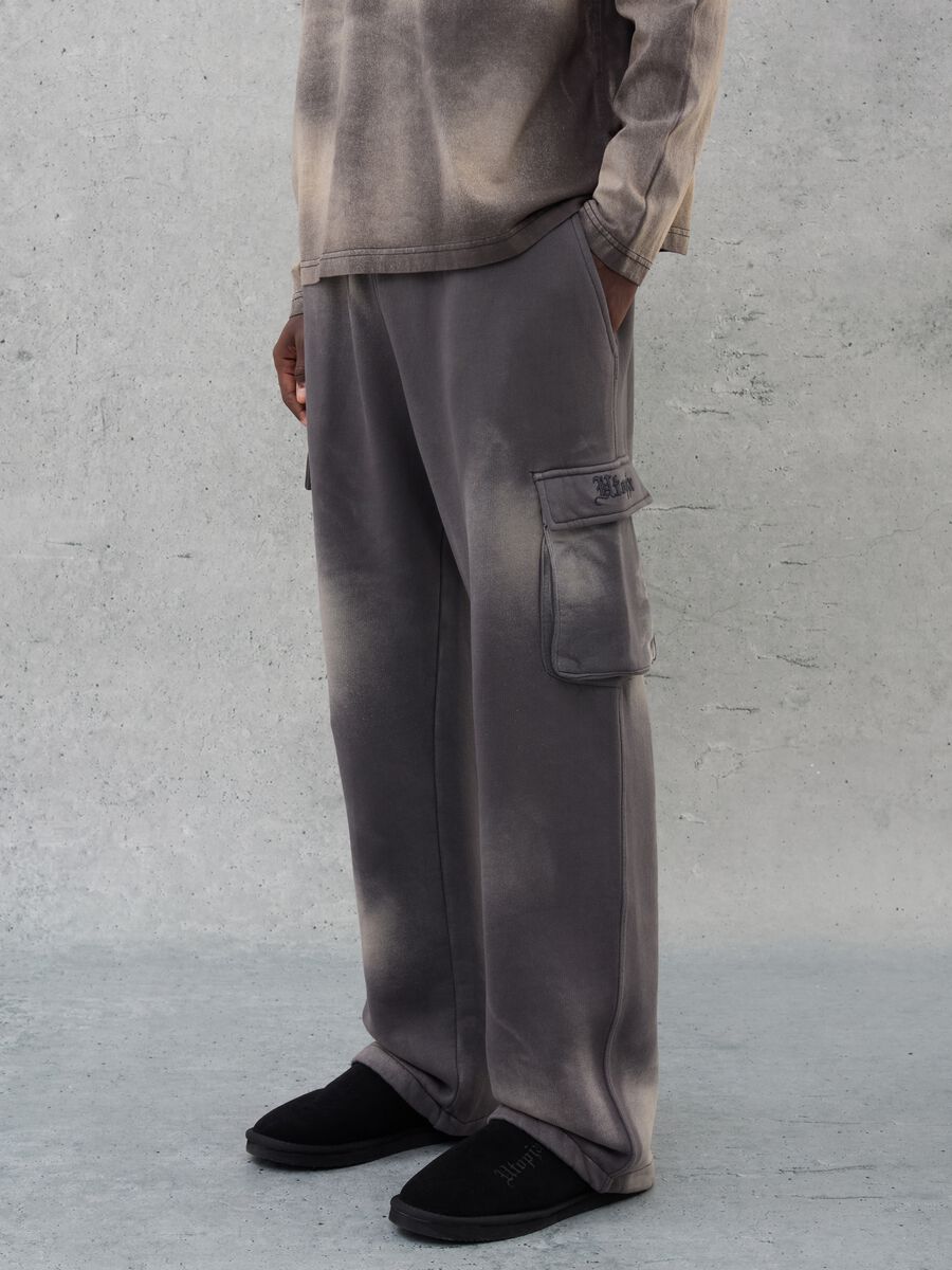 Cargo Sweatpants Vintage Grey & Sand dye_1