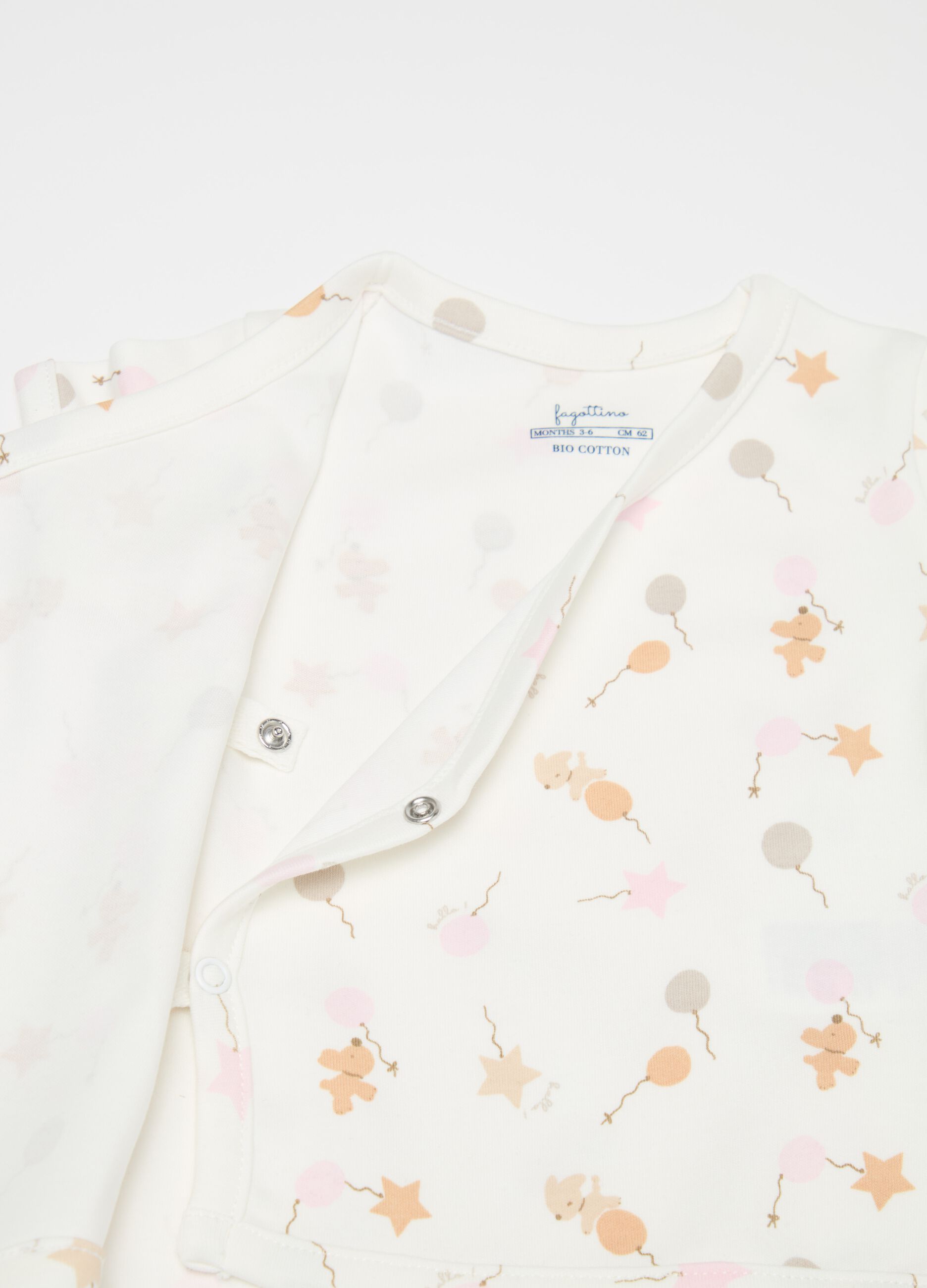 Two-pack organic cotton bodysuits with print