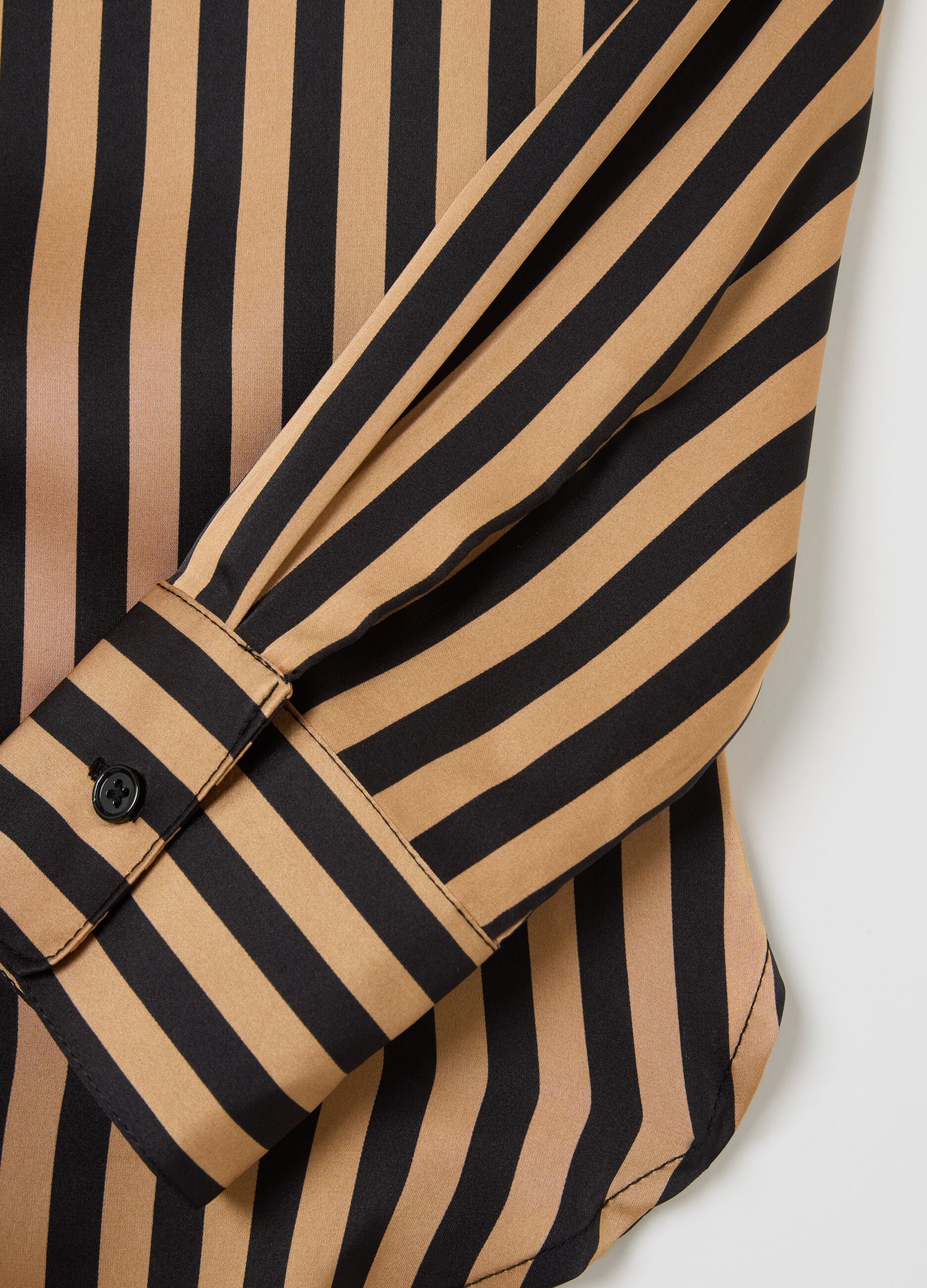 Contemporary striped shirt in satin