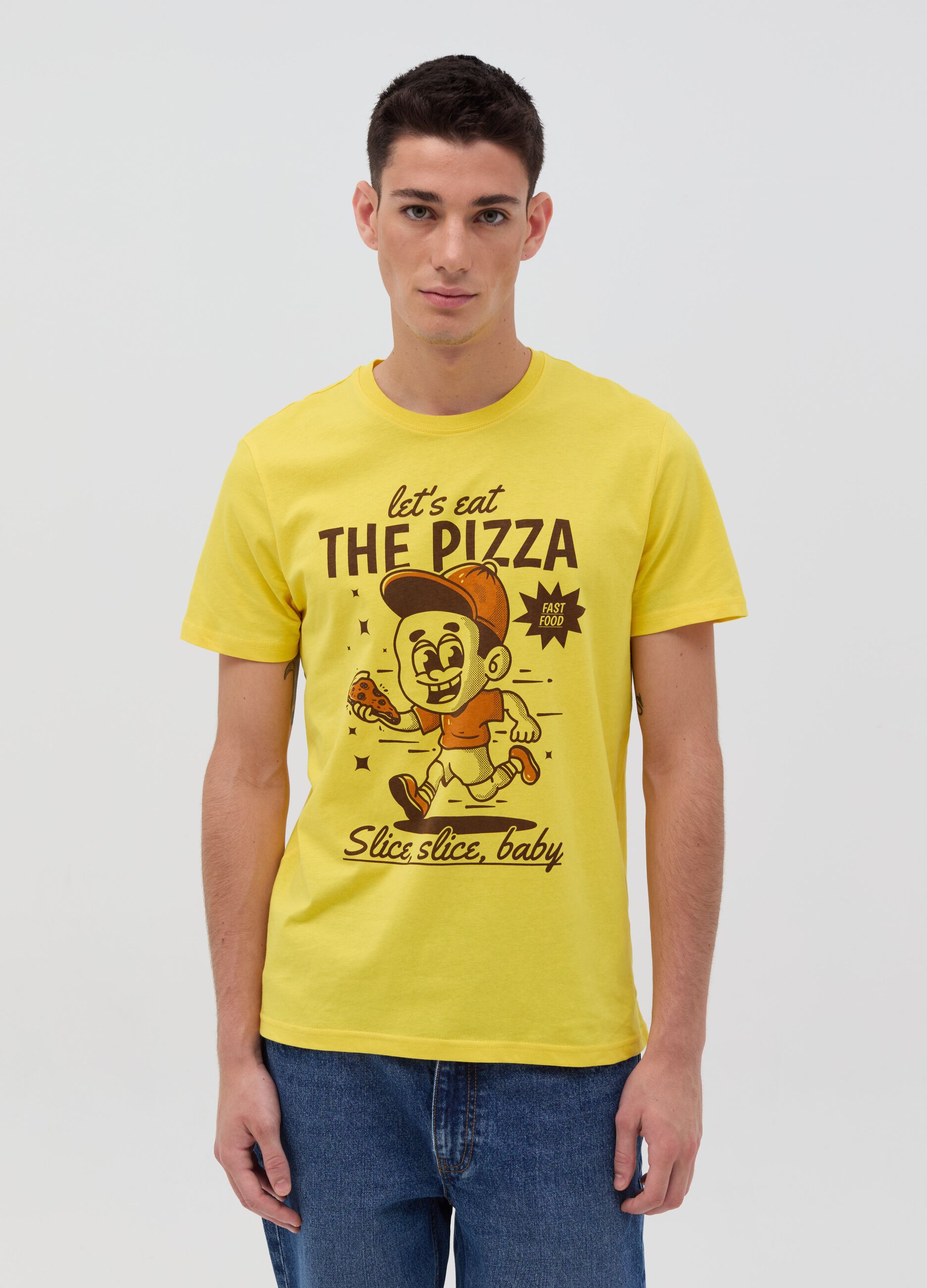 T-shirt with fast food print