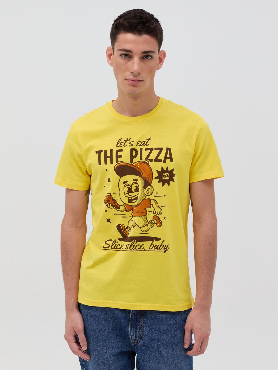 T-shirt with fast food print_0