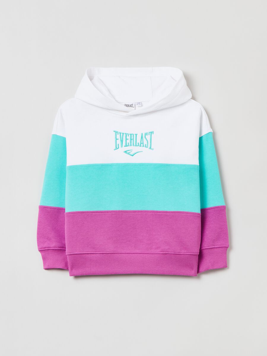 Colourblock sweatshirt with Everlast embroidery_0