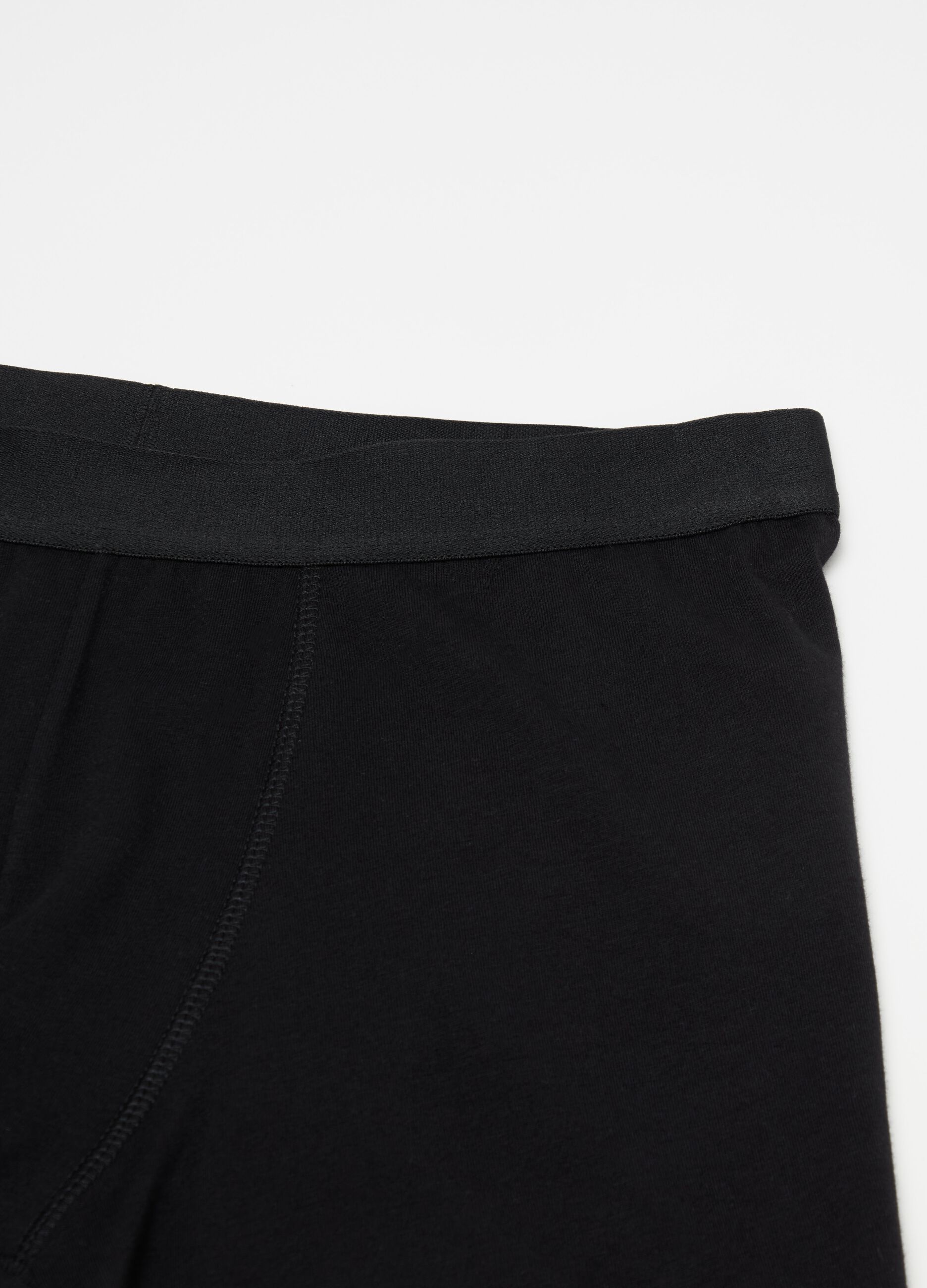 Organic cotton boxer shorts with external elastic